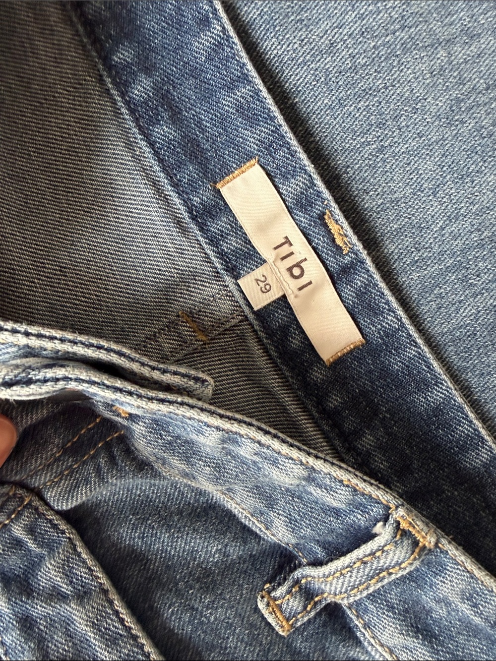 Tibi Medium Blue Double Waist Carpenter Denim Jeans - Picture 7 of 7